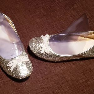 🥿 Girlz Silver Glitz flats (Used)